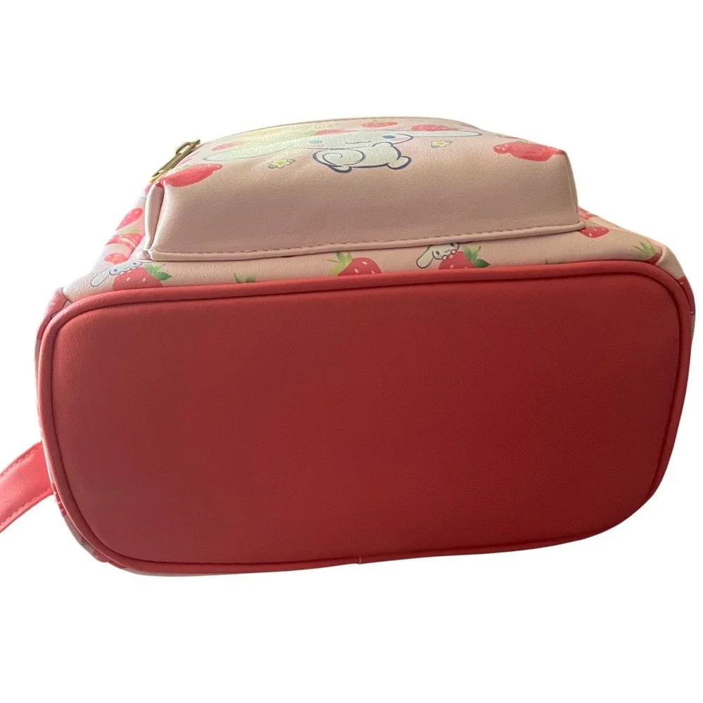 Sanrio Loungefly Cinnamoroll Strawberry Mini Backpack Pink Faux Leather Bag - Picture 5 of 7